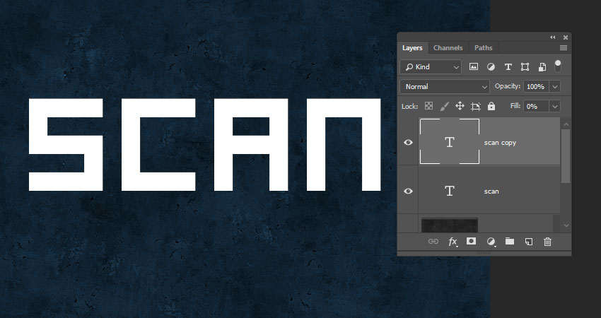 利用PS图层样式制作科技扫描线字体特效教程