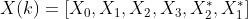 X(k) = [X_0, X_1,X_2,X_3,X^*_2,X^*_1]