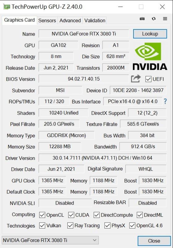 ΢RTX 3080 Ti SUPRIM X 