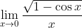 \lim _{x \rightarrow 0} \frac{\sqrt{1-\cos x}}{x}