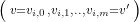 \bigl(\begin{smallmatrix} v=v_{i,0},v_{i,1},.. ,v_{i,m}=v{}' \end{smallmatrix}\bigr)